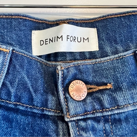 Denim Forum Francoise high rise straight leg jeans size 32 like new condition - Picture 11 of 13